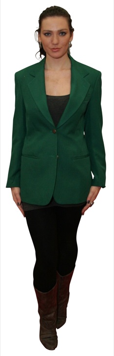 red boyfriend blazer